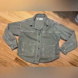 Zara Green Utility Jacket